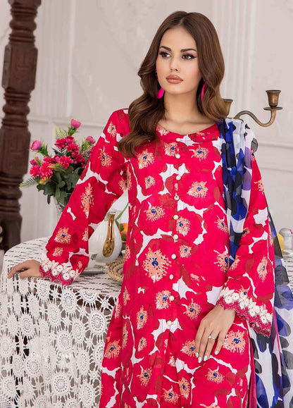 Nayab By Polawn Embroidered Stitched 3 Piece Lawn Suit PD-24-403-A-Ready to Wear