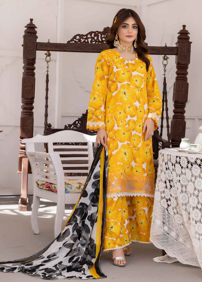 Nayab By Polawn Embroidered Stitched 3 Piece Lawn Suit PD-24-403-B-Ready to Wear