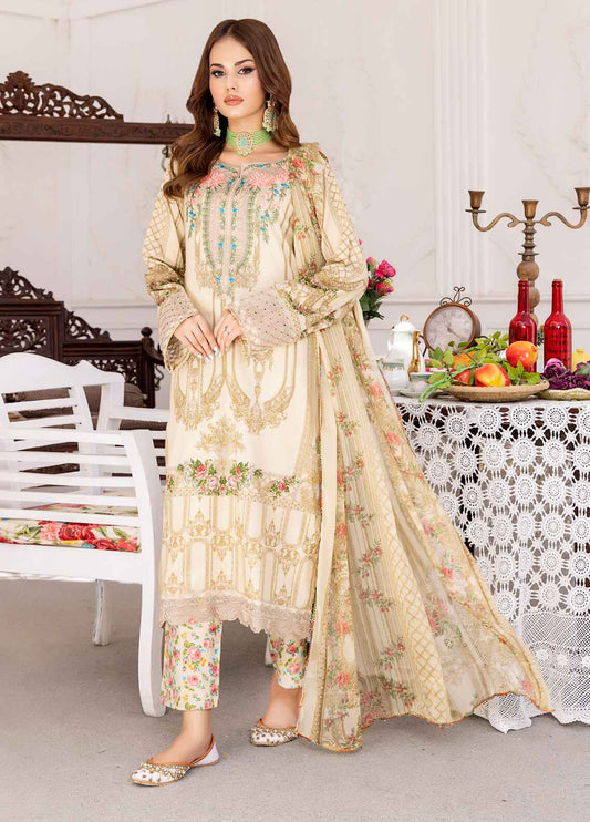 Nayab By Polawn Embroidered Stitched 3 Piece Lawn Suit PD-24-404-A-Ready to Wear