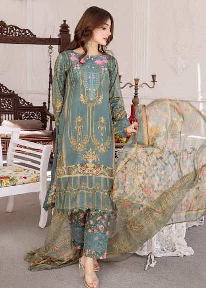 Nayab By Polawn Embroidered Stitched 3 Piece Lawn Suit PD-24-404-B-Ready to Wear