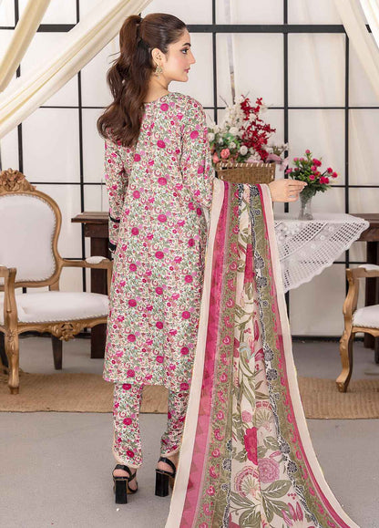 Husn By Polawn Embroidered Stitched 3 Piece Lawn Suit PD-24-502-A-Ready to Wear