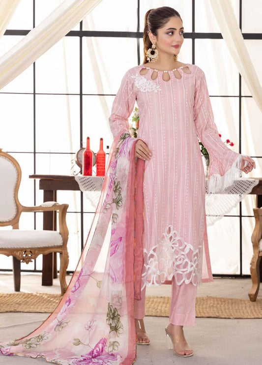 Husn By Polawn Embroidered Stitched 3 Piece Lawn Suit PD-24-503-B-Ready to Wear