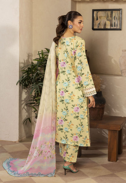 Jhilmil By Polawn Embroidered Stitched 3 Piece Lawn Suit PD-25-406-Ready to Wear