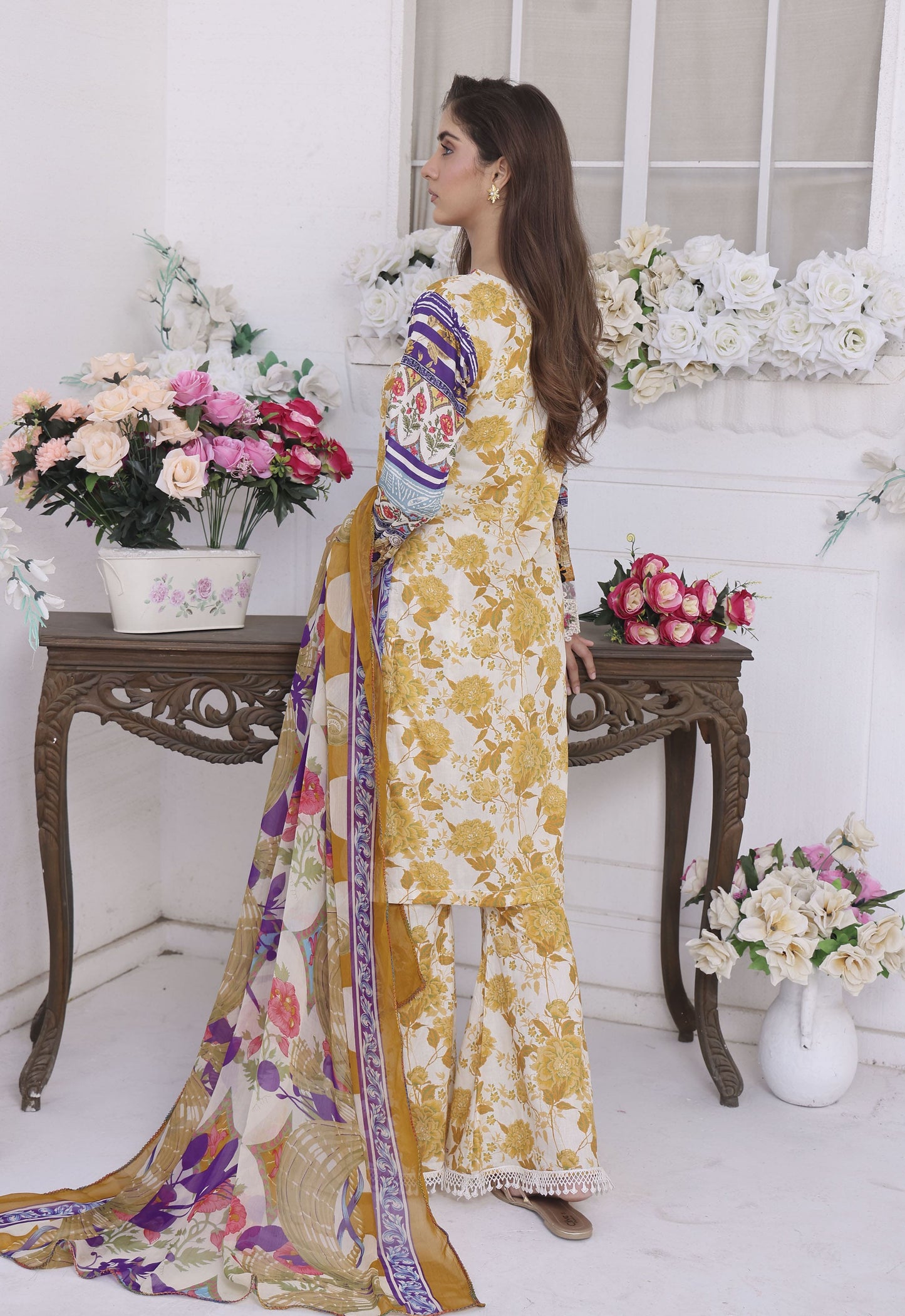 Jhilmil By Polawn Embroidered Stitched 3 Piece Lawn Suit PD-25-421-Ready to Wear