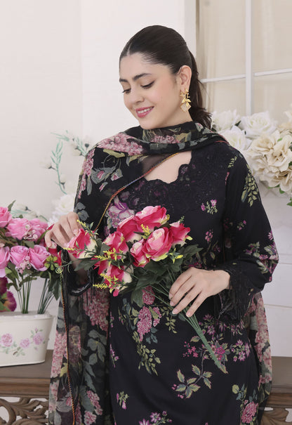 Jhilmil By Polawn Embroidered Stitched 3 Piece Lawn Suit PD-25-424-Ready to Wear