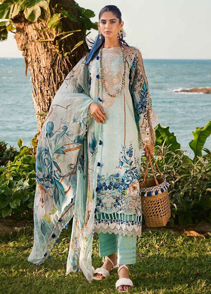 Embroidered Lawn 3 Piece Unstitched Suit ESL-07B-HEAVEN'S MIST - Summer Collection