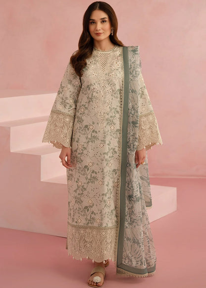 Embroidered Lawn 3 Piece Unstitched Suit AL-KYLON-25 - Summer Collection