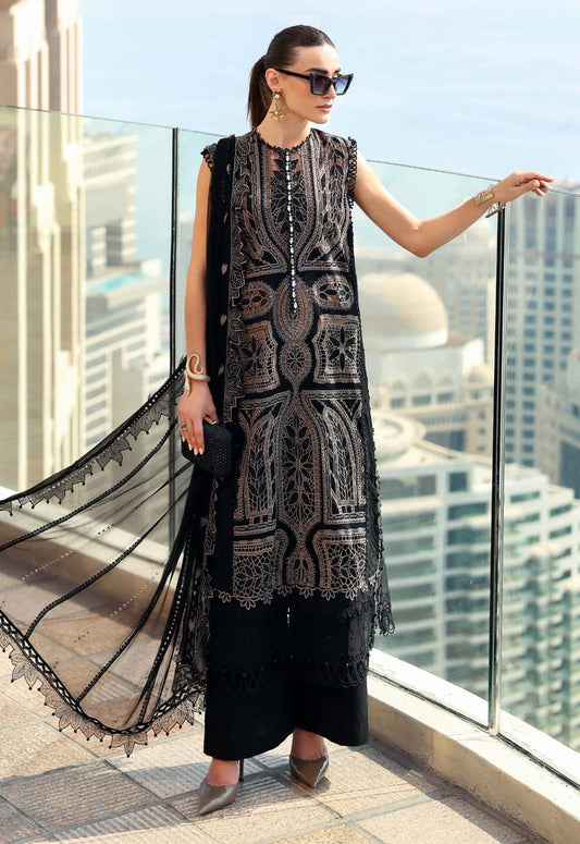 Embroidered Lawn 3 Piece Unstitched Suit MBL-HU-D-2608-B - Summer Collection