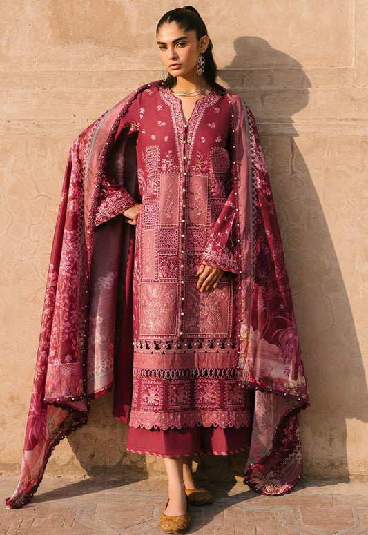Embroidered Lawn 3 Piece Unstitched Suit BIL-WM-153-B - Summer Collection