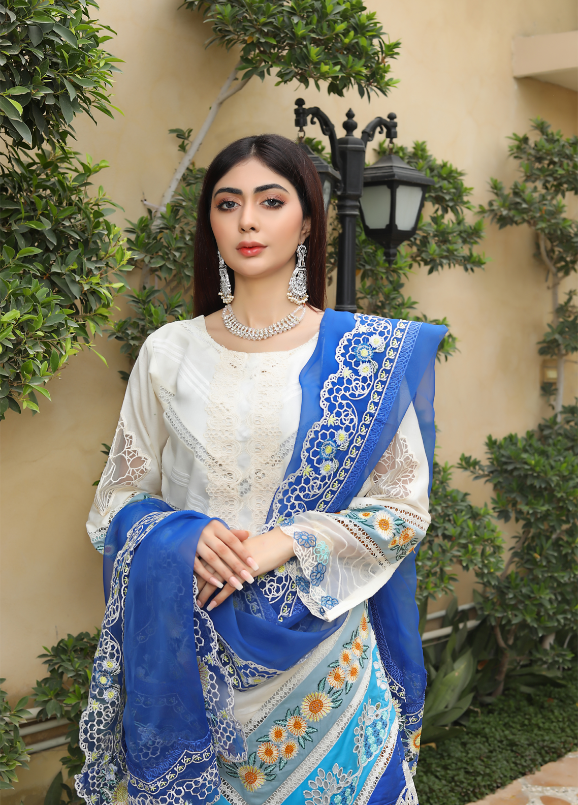 Embroidered Stitched 3 Piece Lawn Suit Exclusive-2301 Ready to Wear
