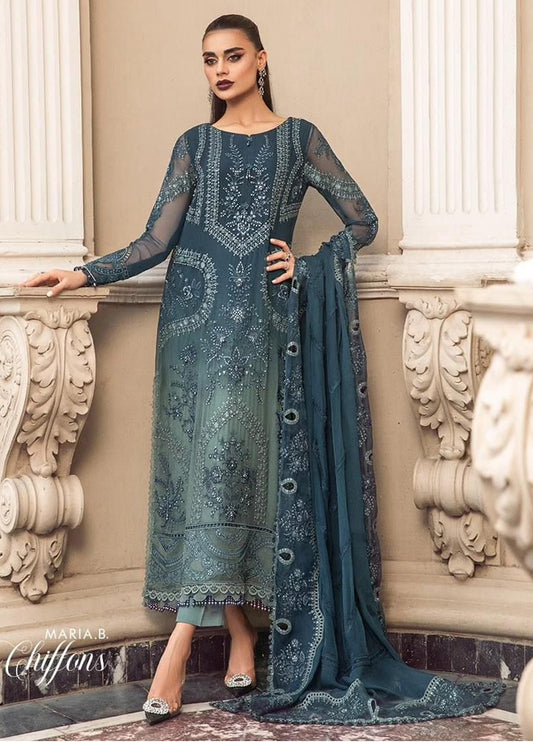 Embroidered Chiffon 3 Piece Unstitched Suit MBC-MPC-23-102-Party Wear