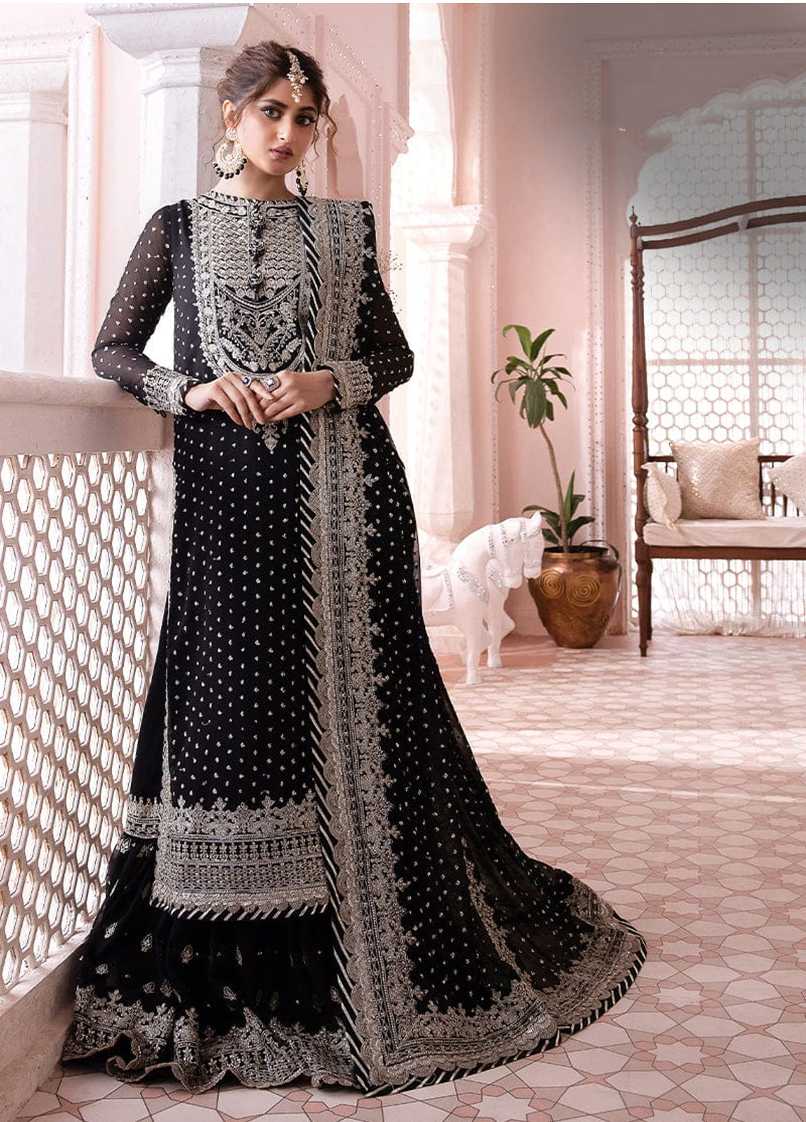 Embroidered Chiffon 3 Piece Unstitched Suit AJCC-D03-23-Party Wear