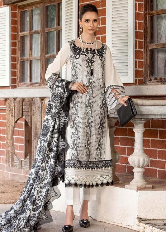 Embroidered  Lawn 3 Piece Unstitched Suit MBL-MPT-1807-A-23  Summer Collection