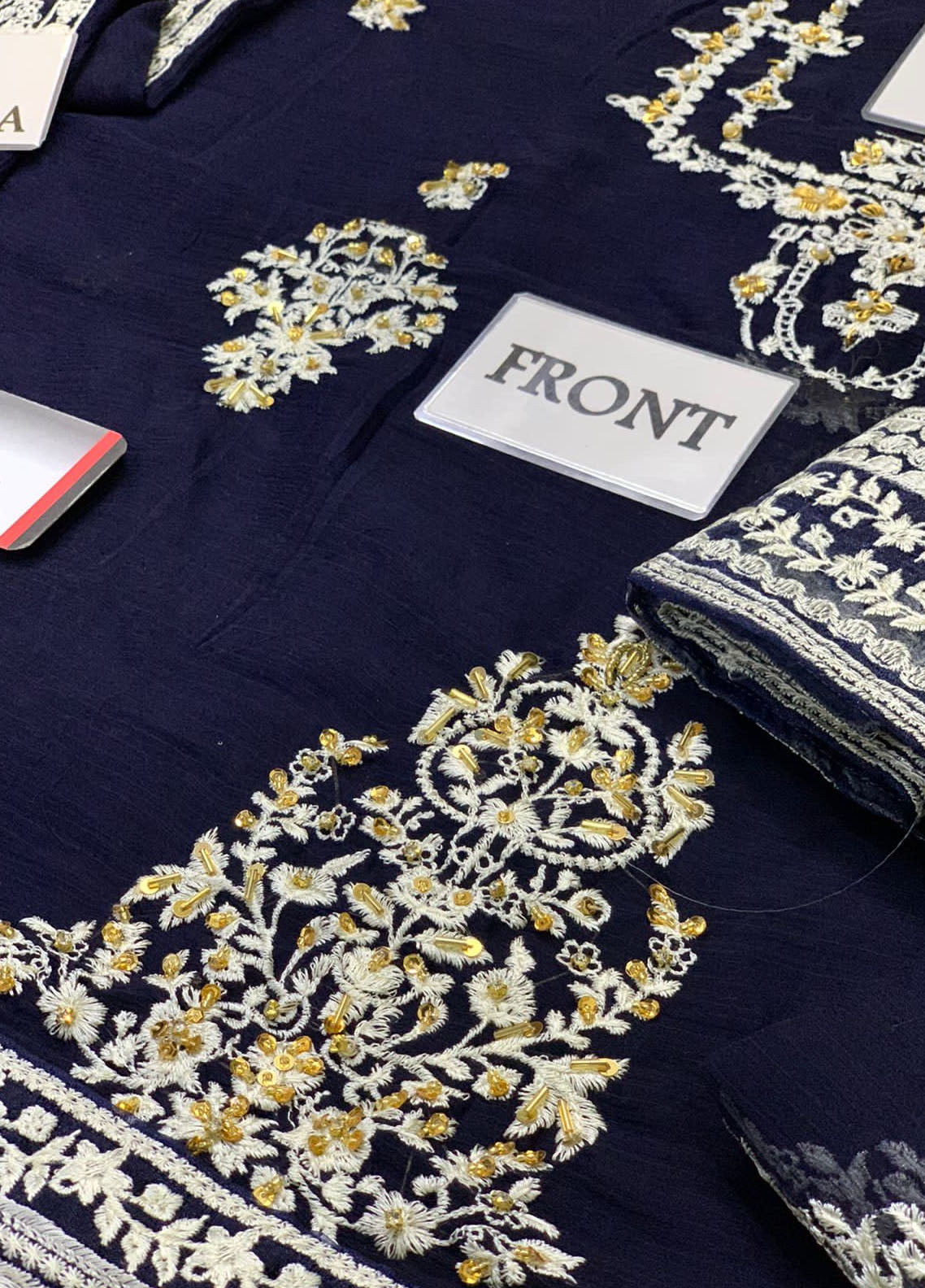 Embroidered Unstitched 3 Piece Chiffon Suit AG-S105319-22 -Party Wear