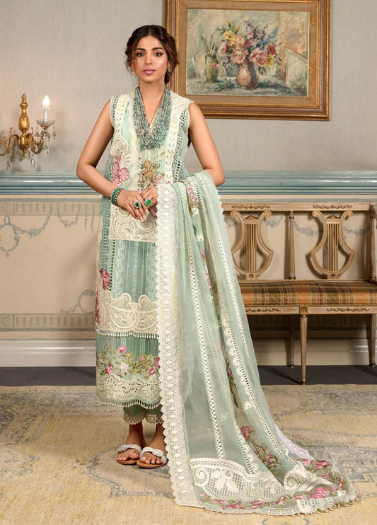 Embroidered Lawn 3 Piece Unstitched Suit CSSL-D01-B- Summer Collection