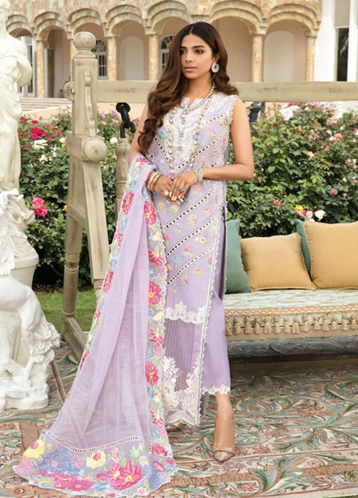 Embroidered  Lawn 3 Piece Unstitched Suit CSSL-D06-A-Summer Collection