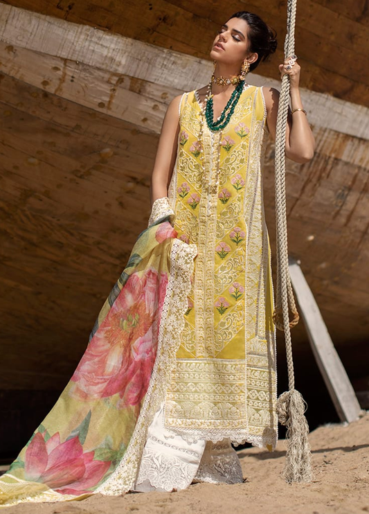 Embroidered  Lawn 3 Piece Unstitched Suit CSSL-D07B-Sunshine-22-Summer Collection