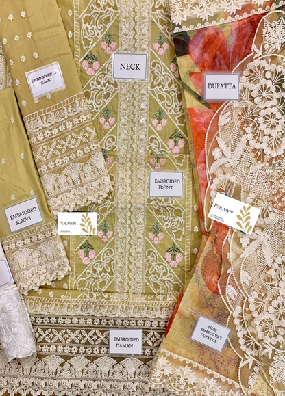 Embroidered  Lawn 3 Piece Unstitched Suit CSSL-D07B-Sunshine-22-Summer Collection