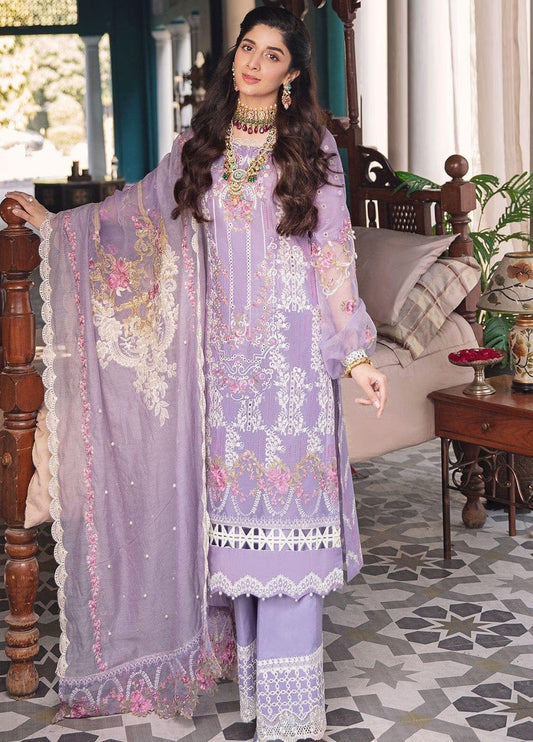 Embroidered Unstitched 3 Piece Lawn Suit EL-D03-B-London Hue-22 Summer Collection