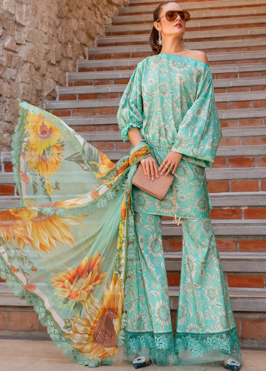 Embroidered  Lawn 3 Piece Unstitched Suit MBL-MPT-1709-A-23-Summer Collection