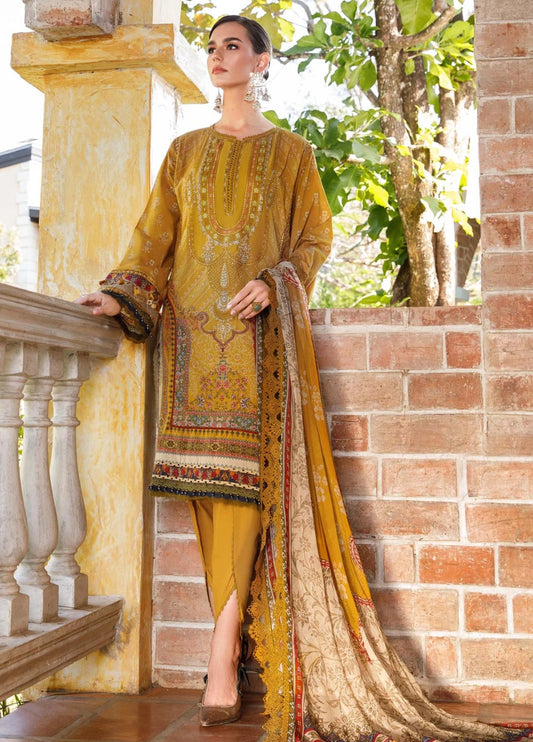 Embroidered  Lawn 3 Piece Unstitched Suit MBL-MPT-1712-A-23-Summer Collection