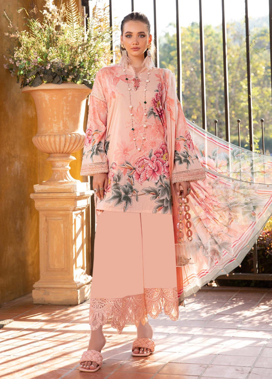 Embroidered  Lawn 3 Piece Unstitched Suit MBL-MPT-1714-B-23-Summer Collection