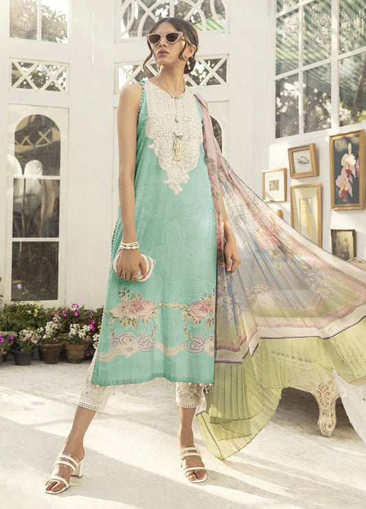 Embroidered  Lawn 3 Piece Unstitched Suit MBL-MPT-806-B-Summer Collection