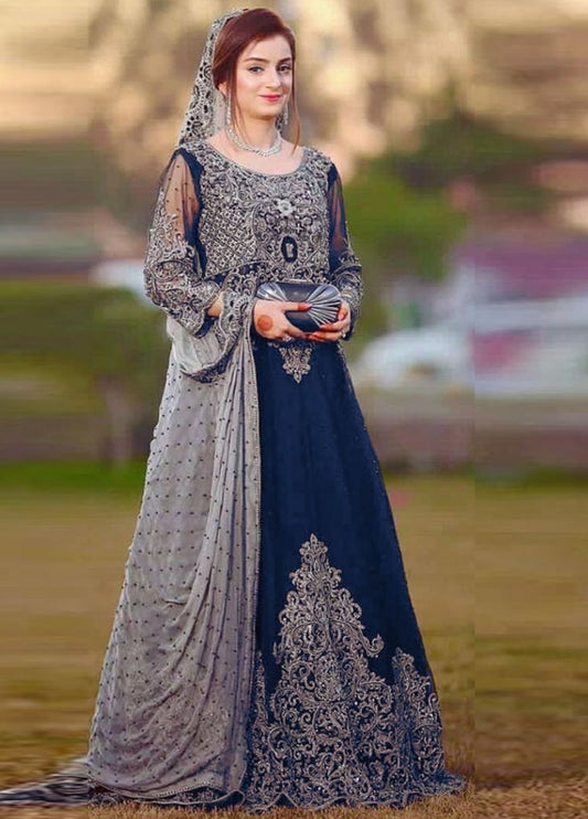 Embroidered Unstitched 3 Piece Chiffon Suit AR-1 -Party Wear