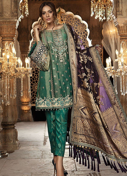 Embroidered Unstitched 3 Piece Net Suit Mbc-bd-1402-Party Wear