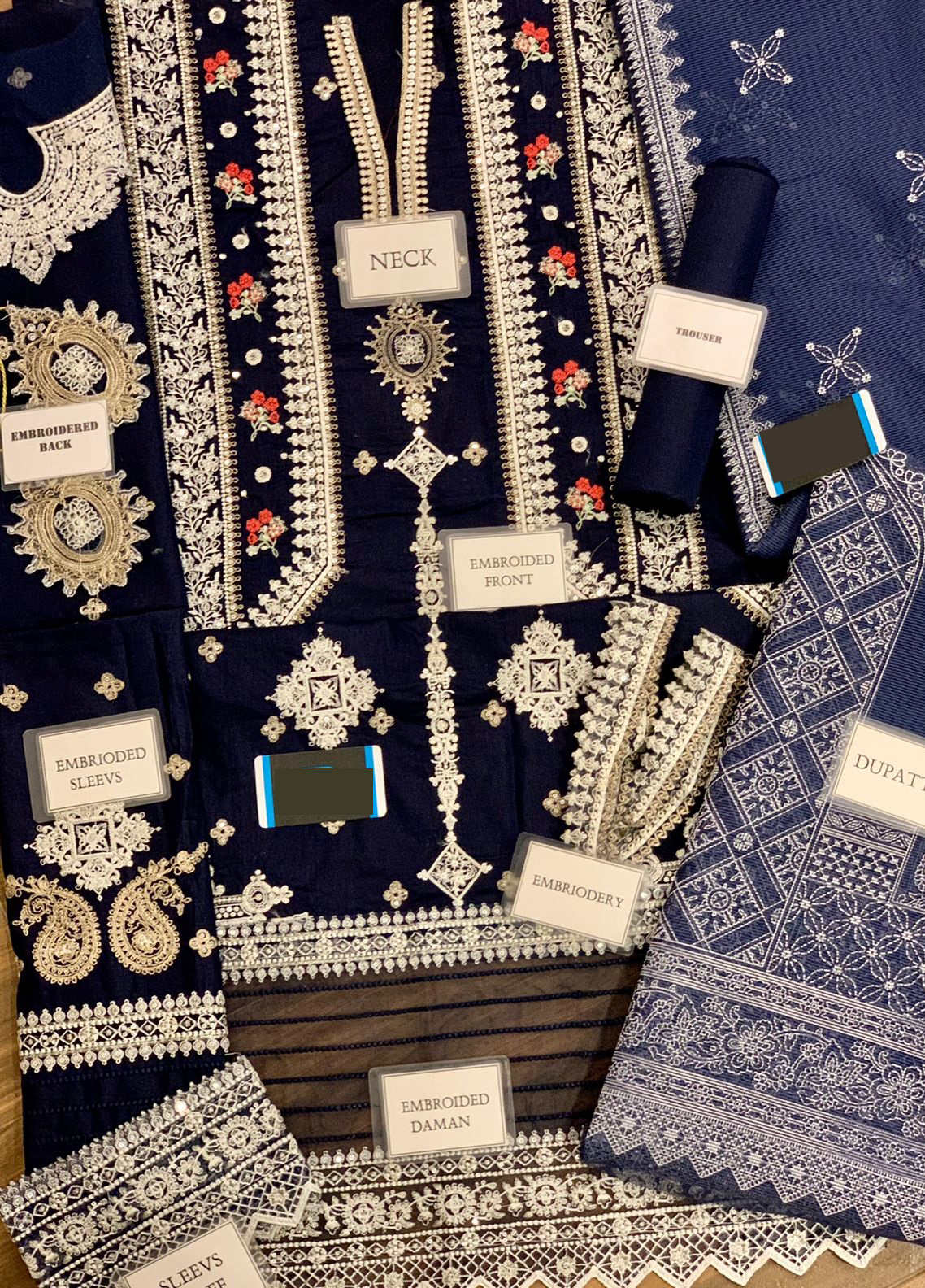 Embroidered Lawn 3 Piece Unstitched Suit QL-D03-RUA-22 Summer Collection