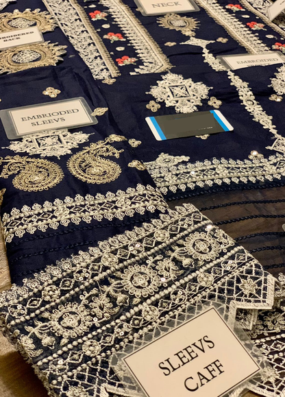 Embroidered Lawn 3 Piece Unstitched Suit QL-D03-RUA-22 Summer Collection