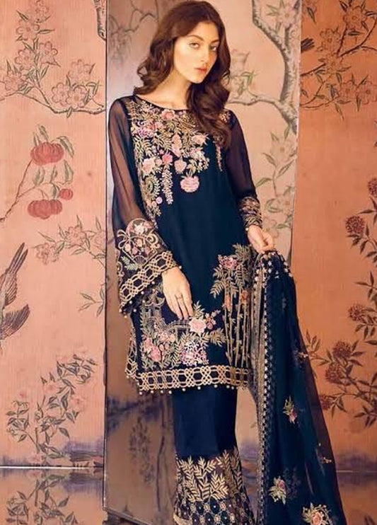 Embroidered Unstitched 3 Piece Chiffon SPC-D08-VOL5-Party Wear