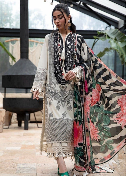 Embroidered  Lawn 3 Piece Unstitched Suit SSL-09B-22-Summer Collection